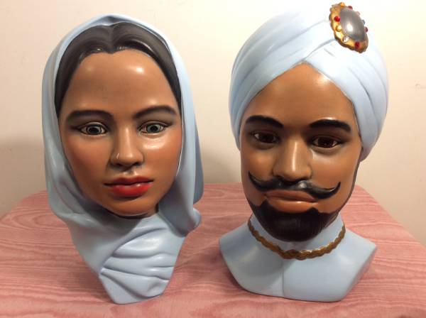 Photo Vintage Ceramic Head Busts - Set of 2 - $25 (Wexford)