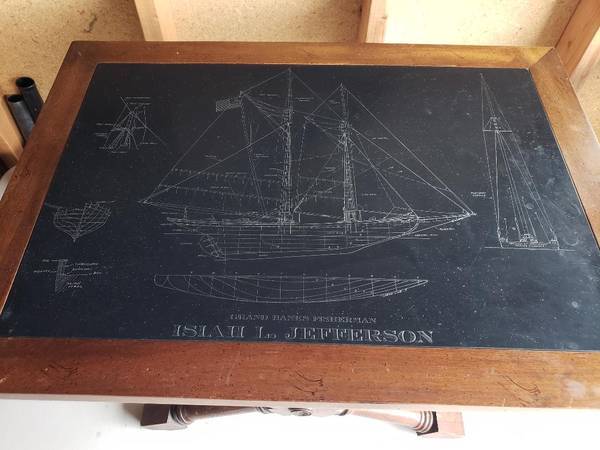 Photo Grand Banks Fisherman - ISIAH L. JEFFERSON slate table $2,100