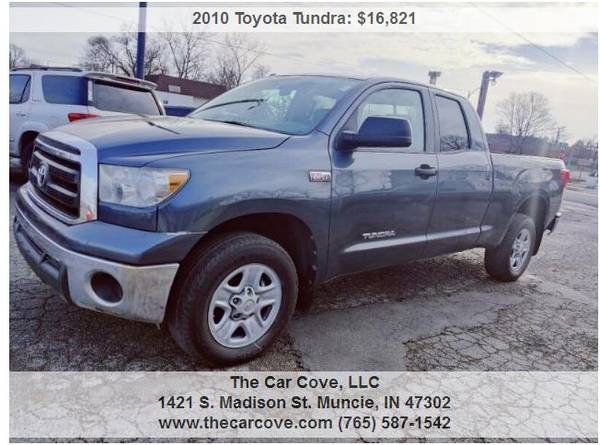 Photo 2010 Toyota Tundra Double cab 4wd No credit Bad credit let us help - $15,625 (muncie, IN --- no credit guaranteed approval)