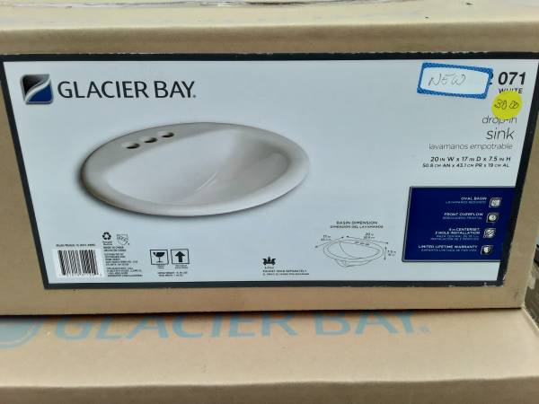 Photo Glacier Bay New Drop In Sink $20