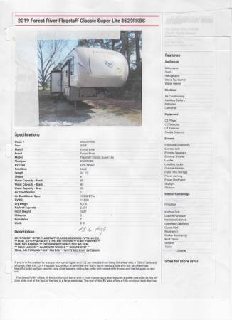 Photo 2019 FOREST RIVER 5TH WHEEL - $37,500 (LITTLE RIVER)