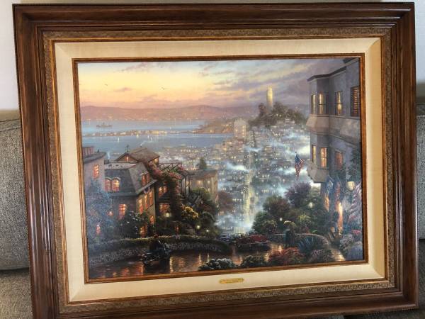 Photo Thomas Kinkade paintings San Francisco, Lombard Street Limited Ed