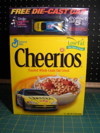 Photo (4) 2001 Daytona General Mills Cereal Boxes with Cars $35