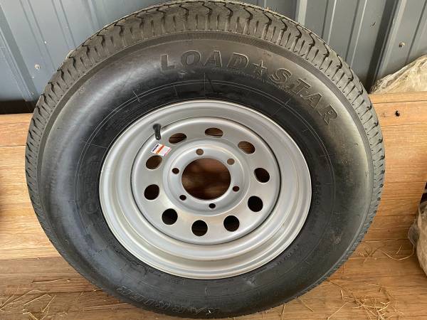 Photo 6 LUG HD 10 PLY RADIAL TRAILER TIRES ST2257515 on NEW Silver Wheels $175