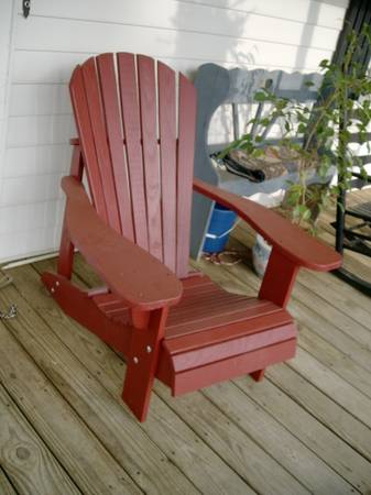 Photo Brick Red Adirondack Chairs $100