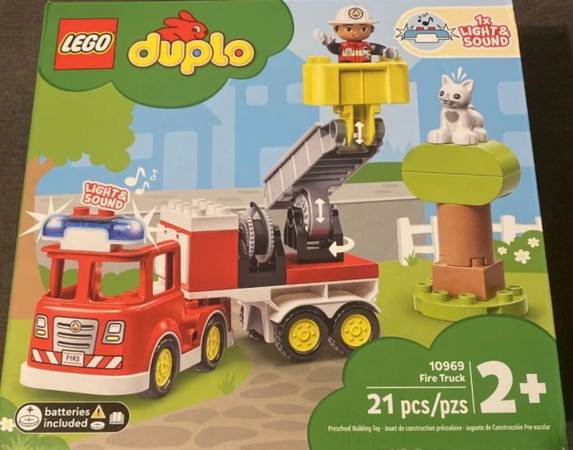 Photo LEGO DUPLO Rescue Fire Truck 10969 Building Toy With, Lights And Sounds, New Se $24