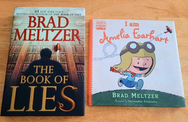 Photo Lot Of (2) Brad Meltzer Signed 1st Ed. HC Books The Book Of Lies , And I Am Amel $35