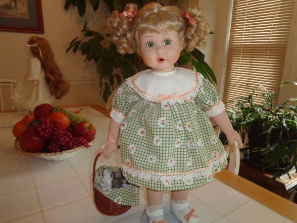 Photo Porcelain Doll with Kittens $20