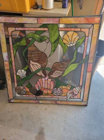 Stained glass sea life $25