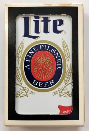 Photo Vintage Miller Lite Playing Cards - NEVER USED $21