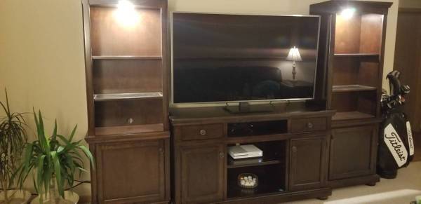 Photo Ashley furniture 3 piece large entertainment center $1,400