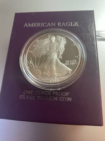 Photo Two American Eagle Sivler Dollars $200