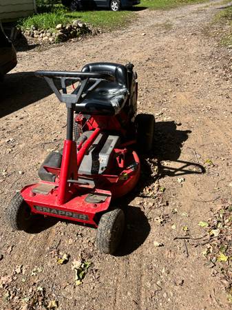 Photo Vintage Snapper riding lawn mower $250