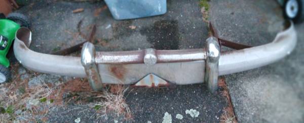 Photo 1949 buick front bumper with bracket $60