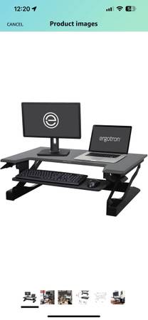 Photo Ergotron Workfit TL Standing Desk Converter $250
