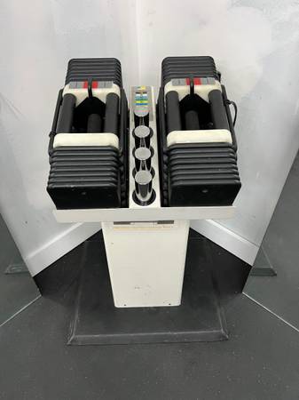 Photo Powerblock 90 lbs adjustable dumbbells with stand - FREE DELIVERY $650
