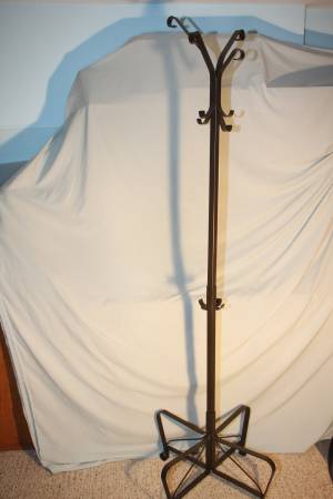 Photo Solid Steel Bronze 75 Tall Coat Stand- Extra Wide base $65