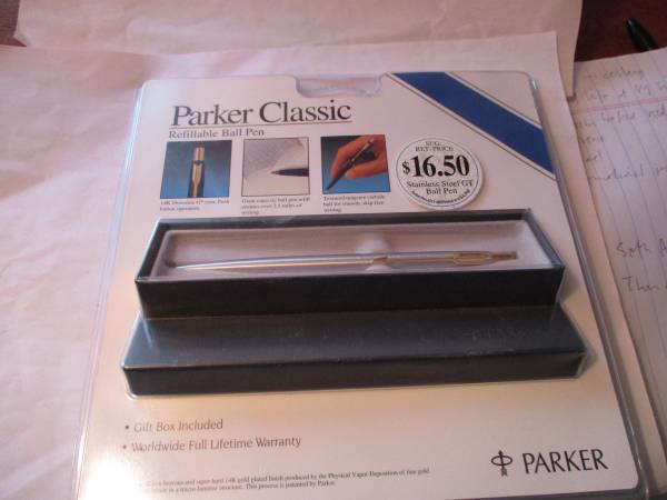 Vintage 1993 Parker Classic Refillable Ball Pen  Brand New, Sealed $17
