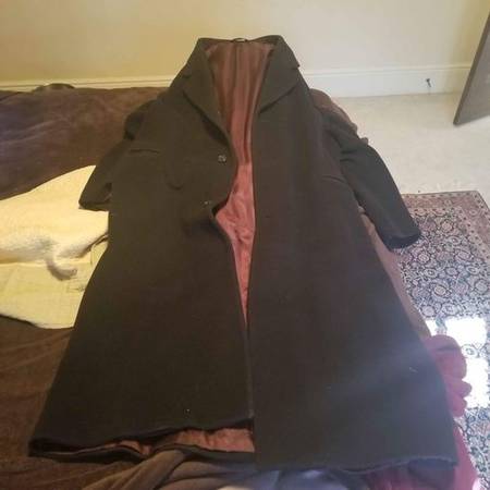 Vintage Mens J.G. Hook Black Wool Coat Size 46 Long $30