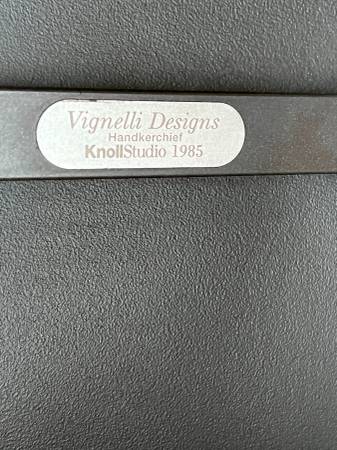 Photo 1985 Knoll Studio Vignelli Black Handkerchief Stacking Chair SET of 3 $450