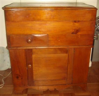 Photo 19th Century Lift Top Dry Sink Washstand Commode Cabinet $900