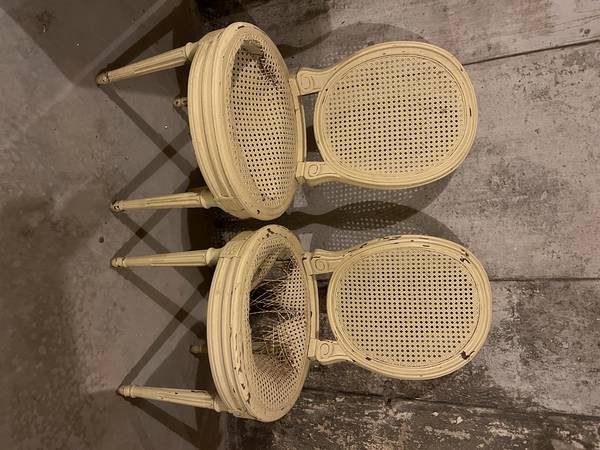 Photo 2 Antique Cane Back Side  Dining Chairs for Repair $20