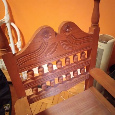 Photo Adorable old carved chair from New Mexico 1900 $225