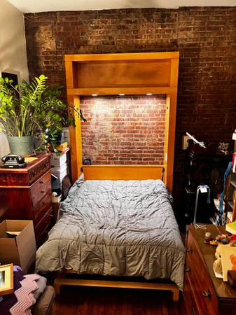 Photo Beautiful Custom-Made Murphy Bed and Shelf Unit - PRICE REDUCED $799
