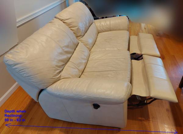 Extra Wide 2-Seat Reclining Leather Sofa Couch $175