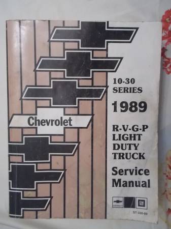 Photo GM Chevy light truck 1989 service manual  wiring diagrams $20