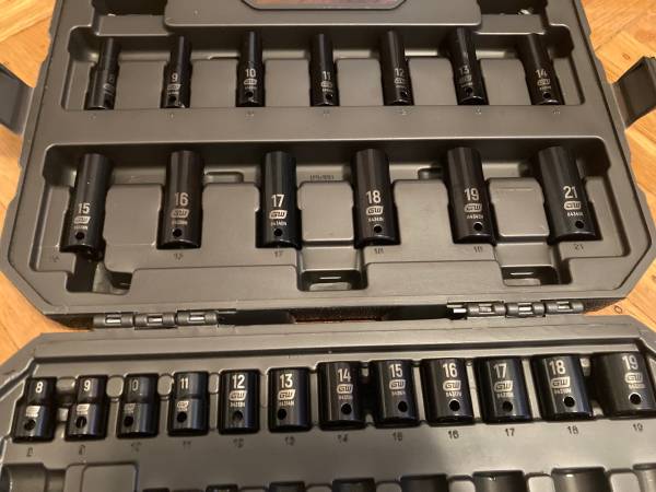 Photo Gearwrench Metric Impact Socket Set Shallow  Deep - 8-21mm $60