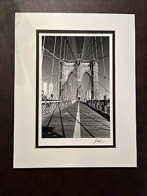 Photo Jesse Kalisher 1887 NEW YORK City Harbor With Brooklyn Bridge $49