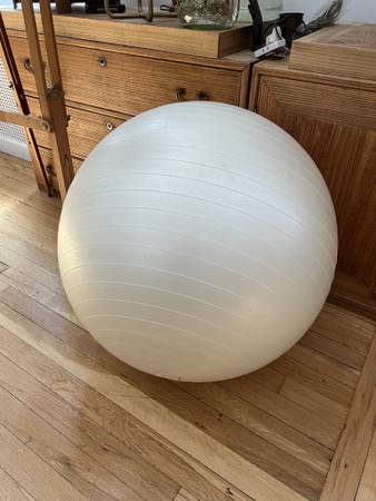 Large Yoga Exercise Fitness Ball Inflatable Pilates Workout $12