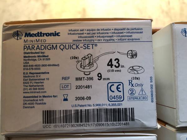 Photo Medtronic Insulin Pump Paradigm Quick-Set, Mio Infusion Sets - EXPIRED