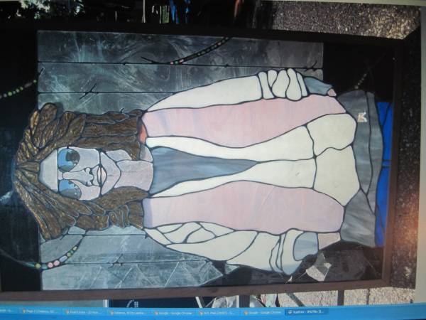 Photo -Original Bob Marley -Vintage Stained Glass commission -c. 1981- $225