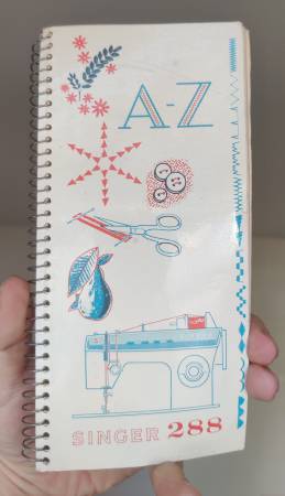 Photo Vintage A-Z Manual for Singer 288 Sewing Machine Spiral Bound 1978 $15