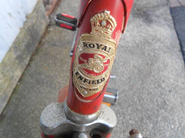 Photo Vintage Royal Enfield Bicycle Made in England $900
