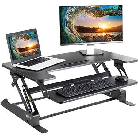 Photo Vivo 36 height adjustable dual tier platform standing desk $125