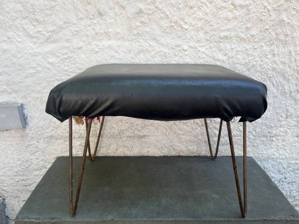 mid century modern hair pin bench ottoman foot stool $60