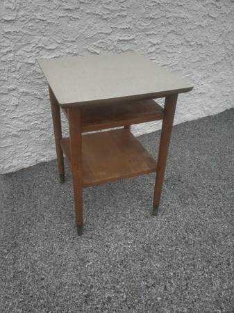 Photo small Mid Century Formica top side table $200
