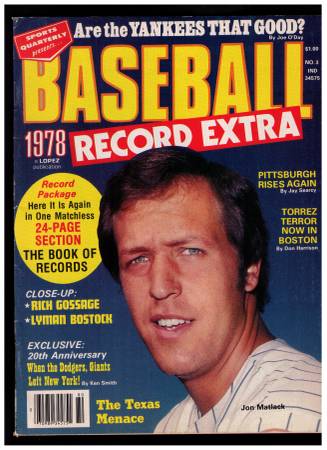 1978 Baseball Magazine Jon Matlack  8 1978 Topps Cards $15