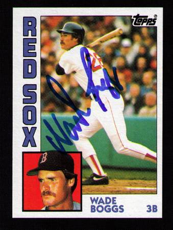 Photo 1984 Topps Wade Boggs Hall of Fame AUTOGRAPHED Boston Red Sox 30 $20
