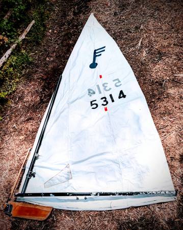 Photo Force 5 sailboat sail, mast, boom, rudder  tiller $175