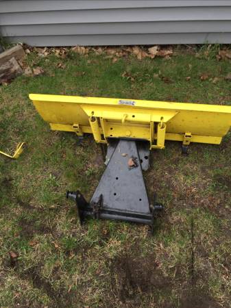 Photo John Deere snow plow blade attachment 450.00 firm first with cash $450