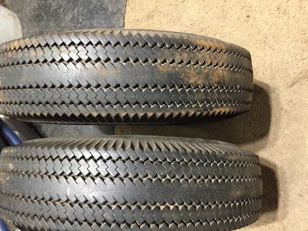 Photo Wheel Horse original tires 4.80 x 4 x 8--- 150.00 firm first with cash $150