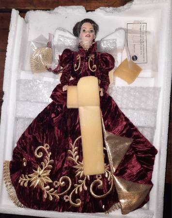 Photo 1997 Porcelain Holiday Barbie in Box $50