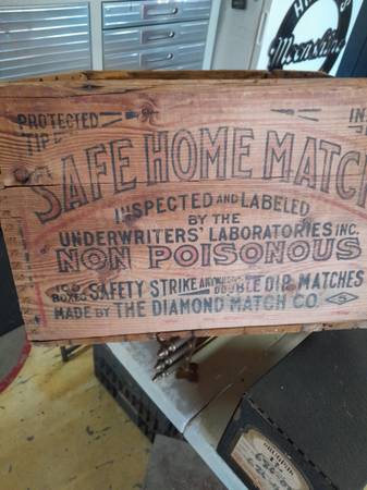 Photo Antique and vintage matchbook collection and crate  $250