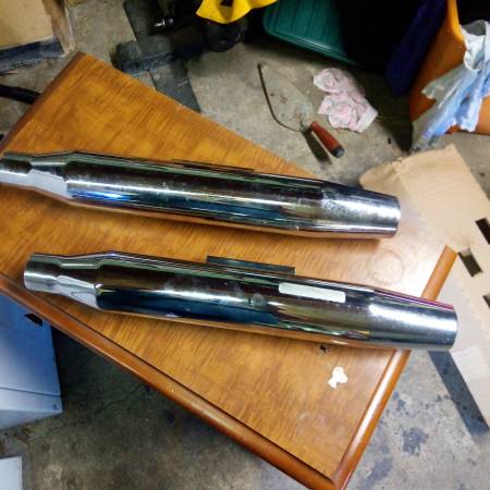 Photo Harley exhaust chrome werks competition slip ons $150