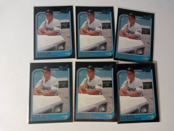 Photo Lance Bergman,Astros slugger rookies LOT $15