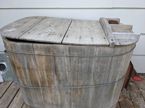 Japanese wood-fired hot tub $750